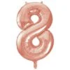 Jumbo Foil Number Balloon 34 Inch Rose Gold 8 3 Jumbo Foil Number Balloon 34 Inch Rose Gold 8 -Toy World 55878U