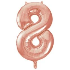 Jumbo Foil Number Balloon 34 Inch Rose Gold 8