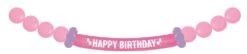 10' Sempertex Birthday Girl Balloon Banner Latex 17ct