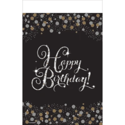 AMS Sparkling Celebration Plastic Tablecover 54 Inch X 102 Inch 1ct