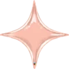 Qualatex 40 Inch Starpoint Rose Gold Flat Foil Balloon 1ct -Toy World 57852QTX