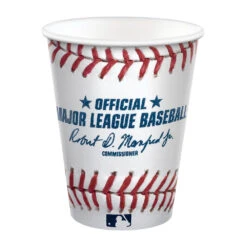 AMS MLB Baseball Rawlings Paper Cup 9 Ounce 8ct