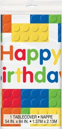 Building Blocks Birthday Tablecover 54x84
