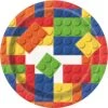 Building Blocks Birthday Small Plate 16ct 2 Building Blocks Birthday Small Plate 16ct -Toy World 58234