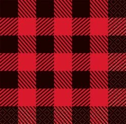 Plaid Lumberjack Beverage Napkin 16ct