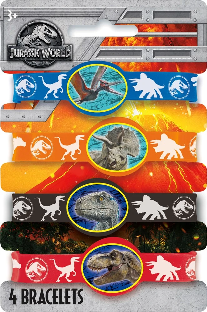 Jurassic World 2 Stretchy Bracelets, 4ct 1 Jurassic World 2 Stretchy Bracelets, 4ct