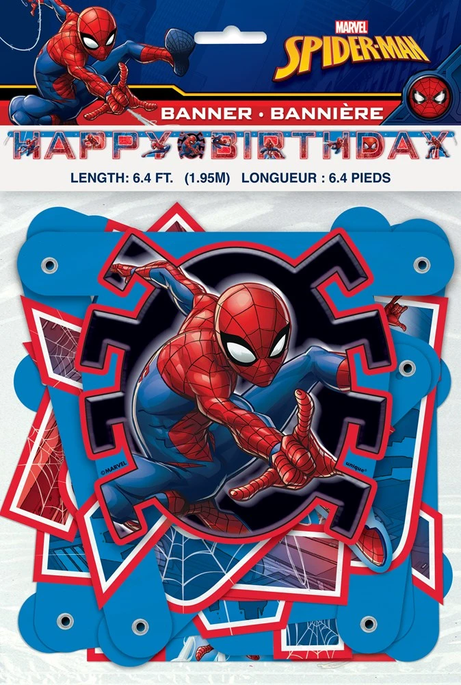 Spiderman Birthday Banner 1 Spiderman Birthday Banner