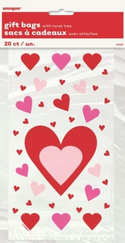 Cello Bag Hearts 20ct