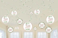 AMS Love And Leaves Spiral Decorations 12ct