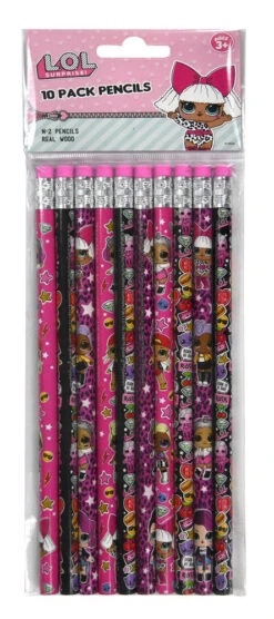 Lol Surprise 10Pk Wood Pencil In Poly Bag Header