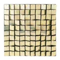 Champagne Glittered Square Shimmer Wall 1 Square Foot 1ct