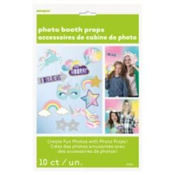 Foil Unicorn Photo Booth Props, 10ct