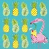 Summer Pineaple Flamingo Napkin (L) 16ct -Toy World 72692U