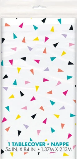 Trngl Confetti Birthday Tablecover 54x84