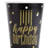 Happy Birthday Metallic Cup 9 Ounce 8ct