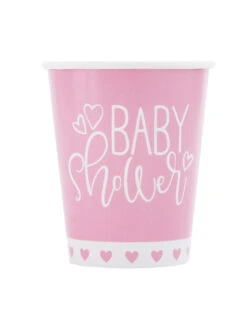 Baby Shower Heart Pink 9 Ounce Cup 8ct