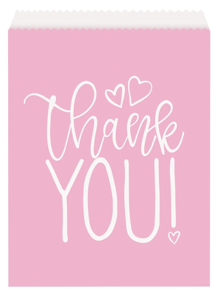 Baby Shower Heart - Pink Goodie Bag 8ct 1 Baby Shower Heart - Pink Goodie Bag 8ct