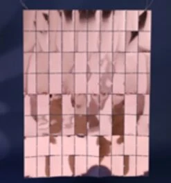 Foil Mirror Back Drop Rose Gold