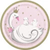 Swan Birthday 7in Plate 8ct -Toy World 75794