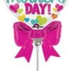 Anagram Happy Mother's Day Heart With Bow 14in Foil Balloon FLAT 2 Anagram Happy Mother's Day Heart With Bow 14in Foil Balloon FLAT -Toy World 77425MF