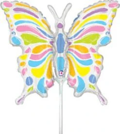 Betallic Pastel Butterfly 14 Inch Mini Air Foil Shape 1ct