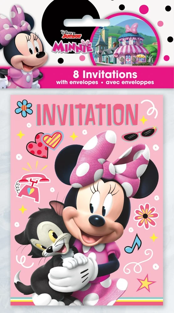Disney Iconic Minnie Mouse Invitations, 8ct 1 Disney Iconic Minnie Mouse Invitations, 8ct