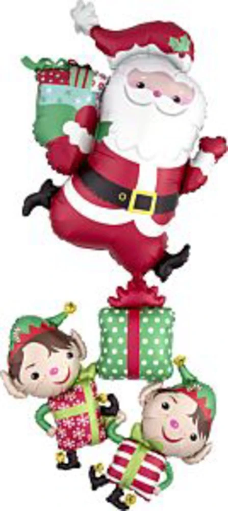 Anagram Christmas Characters Stacker 63in Foil Banner 1 Anagram Christmas Characters Stacker 63in Foil Banner