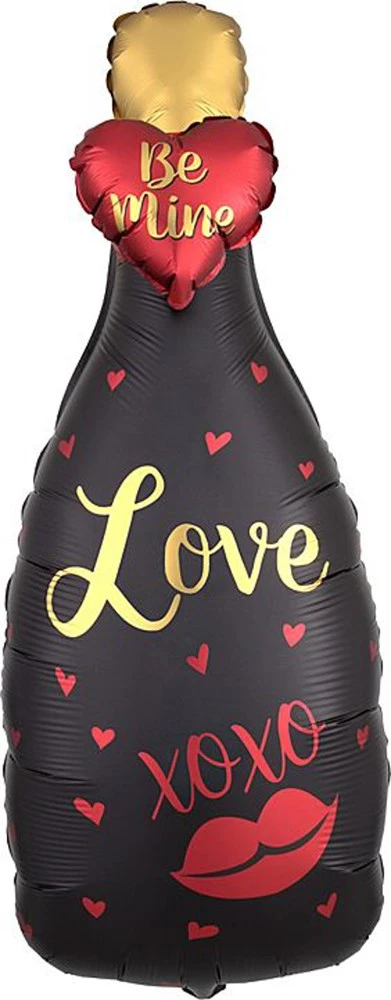 Anagram Valentines Day Bubbly Love Champagne Bottle 35in Foil Balloon 1 Anagram Valentines Day Bubbly Love Champagne Bottle 35in Foil Balloon