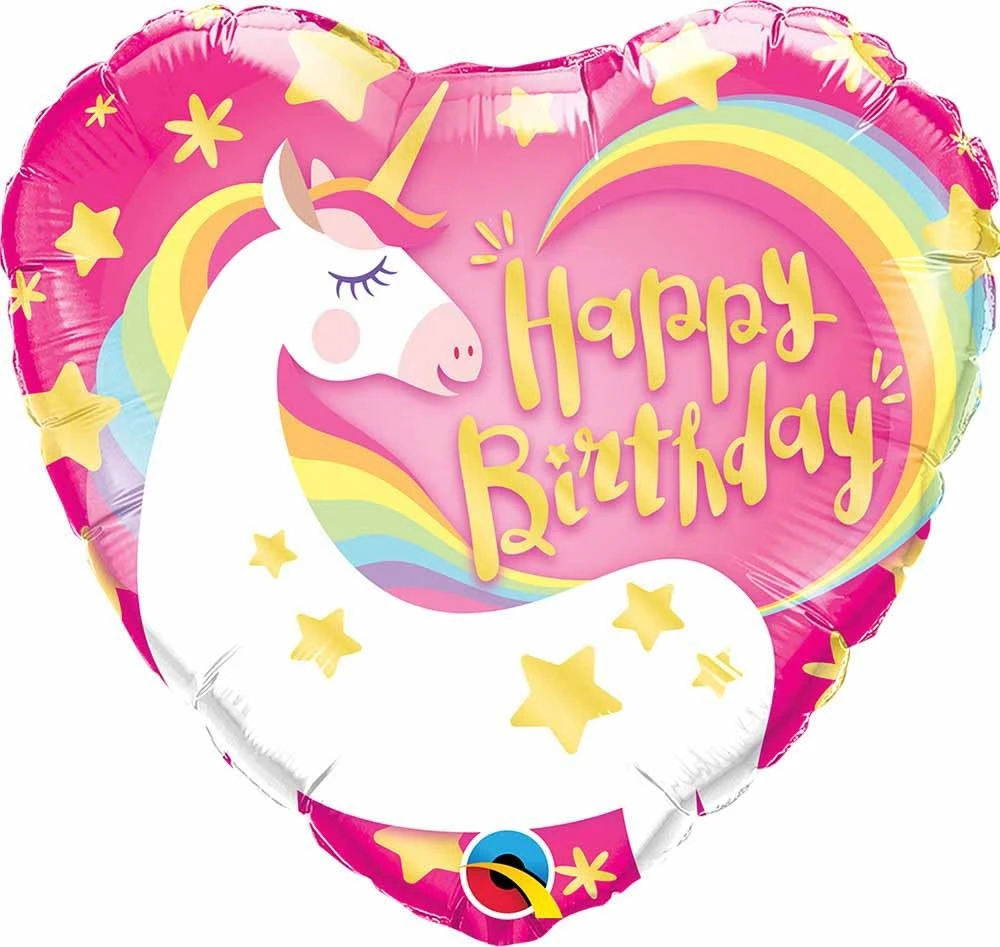 Birthday Magical Unicorn 18in Flat Foil Balloon 1 Birthday Magical Unicorn 18in Flat Foil Balloon