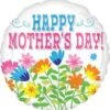Anagram Happy Mothers Day Wild Flowers 18in Foil Balloon FLAT -Toy World 90067MF
