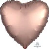 Anagram Luxe Heart 17in Foil Balloon Rose Copper -Toy World 90190MF