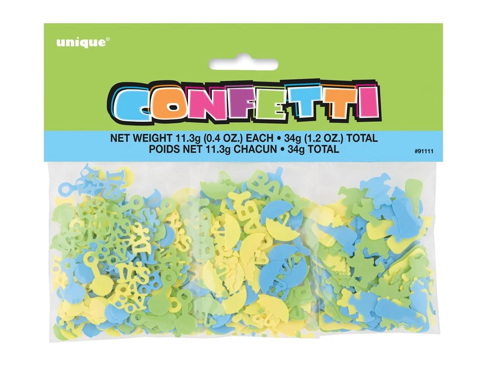 Baby Shower Confetti Blue 1.2oz 1 Baby Shower Confetti Blue 1.2oz