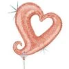 Betallic Chain Of Hearts Rose Gold 14 Inch Mini Air Holographic Shape 1ct -Toy World 91954MF