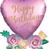 Anagram Birthday Satin Heart 30in Foil Balloon -Toy World 94846
