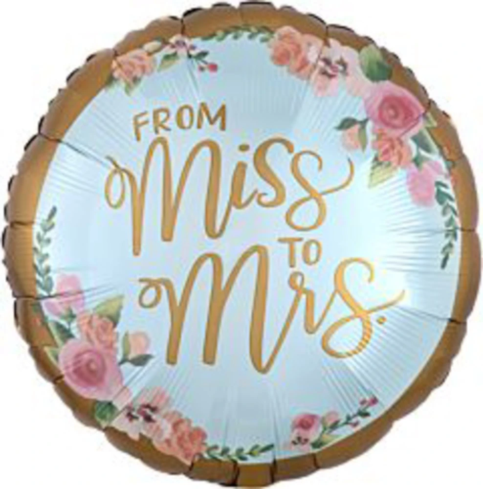 Anagram Mint To Be Miss To Mrs. 18in Foil Balloon 1 Anagram Mint To Be Miss To Mrs. 18in Foil Balloon