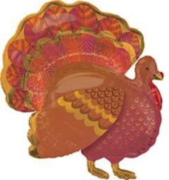 Thanksgiving Fancy Turkey 32in Foil Balloon