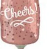 Anagram Cheers Rose 14in Foil Balloon FLAT