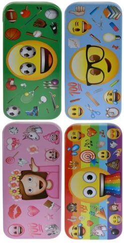 Emoji Tin Pencil Case 3.25x1.5x8.5