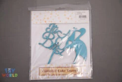 Cake Topper It Is A Boy Glittered Blue