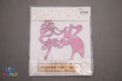Cake Topper It Is A Girl Glittered Pink