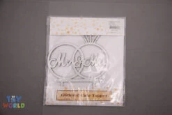 Cake Topper Mr And Mrs Glittered Silver