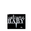 Mirror Acrylic Silver Cake Topper Welcome Baby -Toy World DAN 404SL
