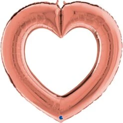Grabo Rose Gold Link Heart 41in Foil Balloon