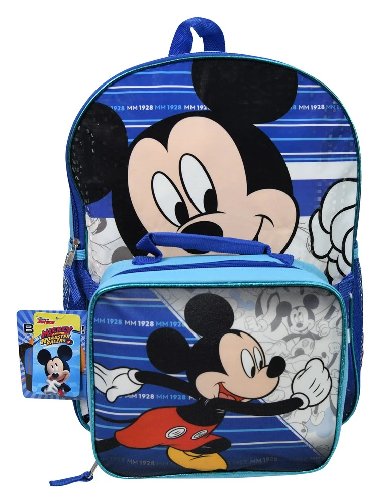 Mickey Backpack Lunch Bag 16in 12x8x16 1 Mickey Backpack Lunch Bag 16in 12x8x16