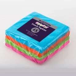 Neon Lunch Napkin Asst 48ct