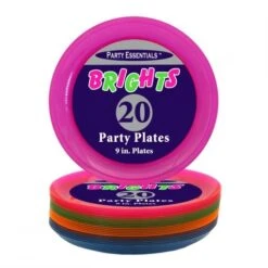 Neon Plate Asst 9in 20ct