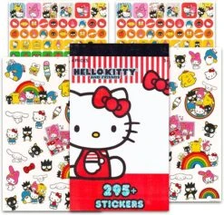 Hello Kitty Red 4 Sheet Foil Cover Sticker Pad 200 Stickers