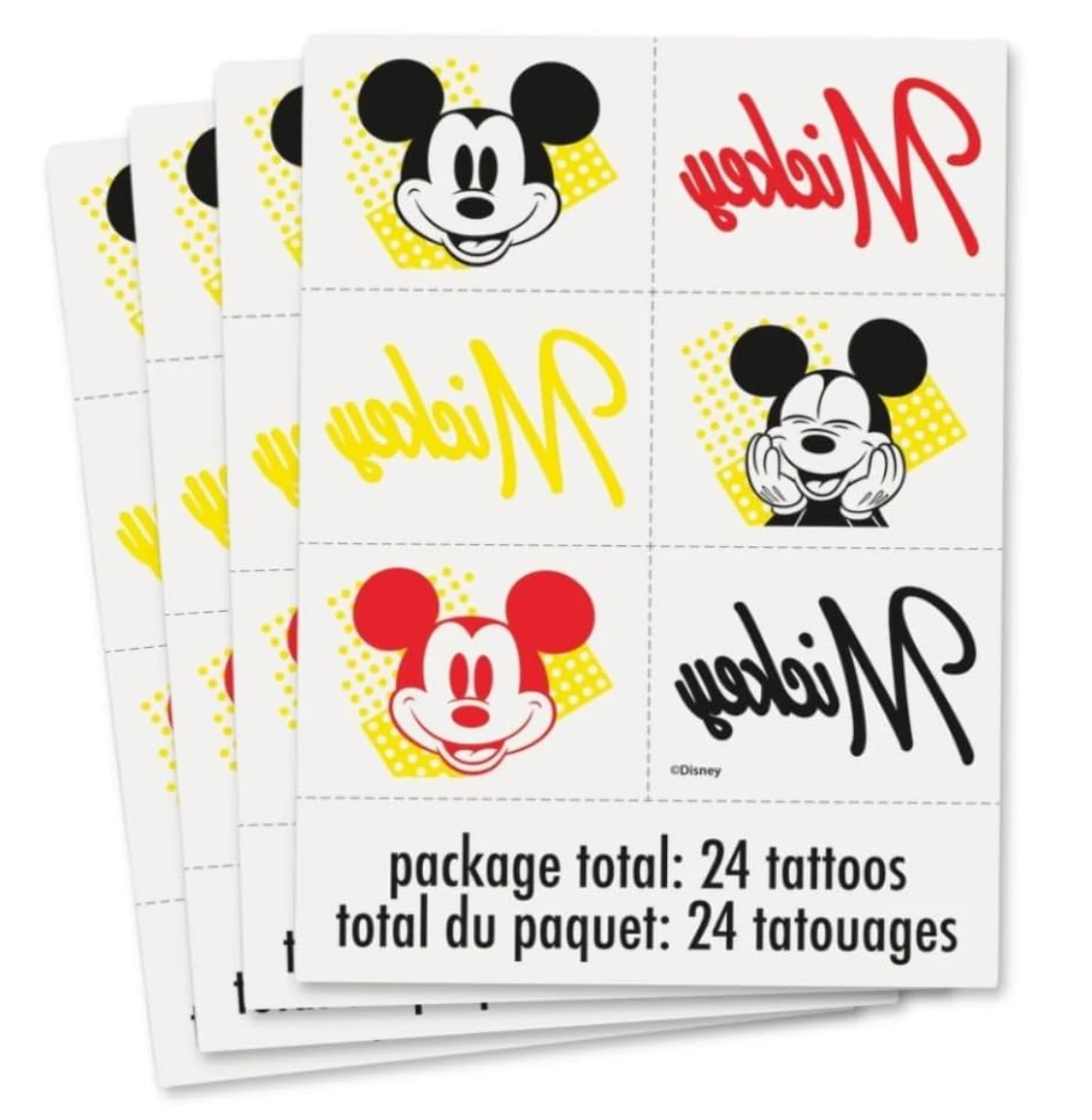 Mickey Mouse Tattoo 24ct 1 Mickey Mouse Tattoo 24ct