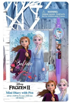 Frozen 2 Mini Diary With Pen On Card