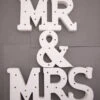 Wood Mr And Mrs Sign With Light 5.9in 3 Wood Mr And Mrs Sign With Light 5.9in -Toy World WP 004